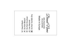 Laundry care textile labels Model TC-M40