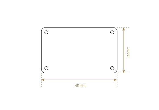 Artificial leather label Model EP-M132