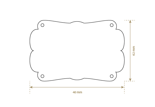 Artificial leather label Model EP-M142