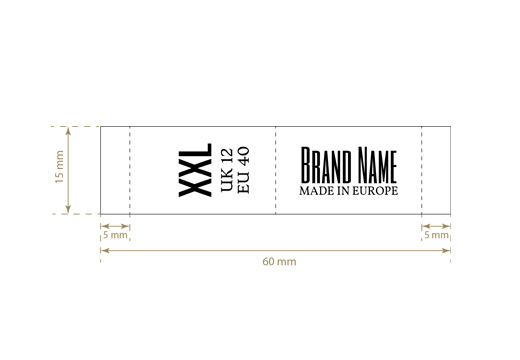 Printed fabric label Soft Style Model TL-M16