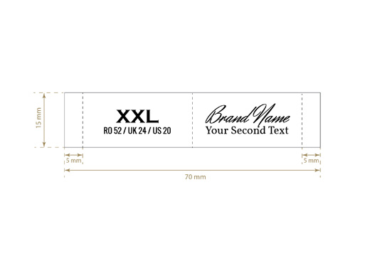 Printed fabric label Evident Style Model TL-M19