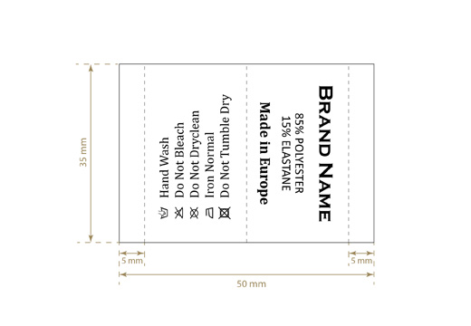 Laundry care label Model TC-M39