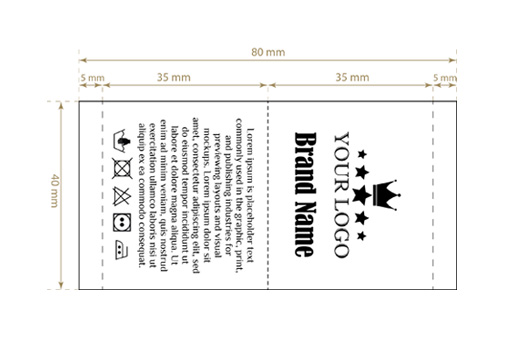 Woven label Scarce Style Model WL-M44
